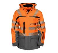 Projob 646417-10-3 Giacca Antivento Impermeabile Triplo Spessore con Cappuccio Estraibile/Inserti Rifrangenti, multicolore, 646417-17-5