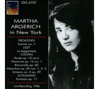 PROKOFIEV / LISZT / CHOPIN Martha Argerich in New York (CD)