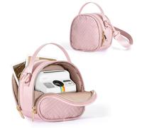 Prokva Borsa Mini per Fotocamera Compatibile con Fotocamera Istantanea Polaroid Go Generation 2, Piccola Borsa a Tracolla con Tasche e Tracolla, Rosa