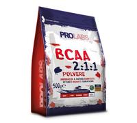 PROLABS - Bcaa Aminoacidi Ramificati Polvere 2.1.1, Amminoacidi 100% Vegan con Vitamina B6, B1 e L-Leucina (2 parti) Crescita e Recupero Post, Intra e Pre Workout, Integratore Sportivi, Tropical, 500g