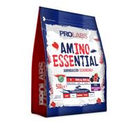 PROLABS- EAA Aminoacidi Essenziali AMINO ESSENTIAL Fermentati in Polvere 100% Vegan con BCAA Ramificati 2:1:1 e Vitamina B6, Amminoacidi Essenziali Post Intra Workout, Integratore 500g Frutti di Bosco