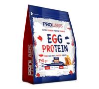 PROLABS EGG PROTEIN- Proteine in Polvere Isolate 100% Pure da Bianco d'Uovo non Denaturate con Bromelina Alta Digeribilità e Rapido Assorbimento Post Workout, Integratore da Albume 750g Caramel Waffle