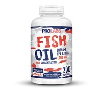 Prolabs Fish Oil Omega-3 200 Perle Olio di Pesce EPA DHA Alta Concentrazione