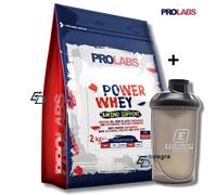 PROLABS Power Whey Amino Support 2 kg Proteine del Siero del Latte + Shaker