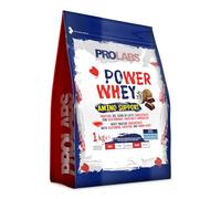 PROLABS- Proteine in Polvere POWER WHEY AMINO SUPPORT Concentrate Ricche di Aminoacidi Essenziali e BCAA, Whey Protein + Creatina, Glutammina, Vitamina B6 Crescita, Forza, Recupero 1kg Chocolate/Cocco