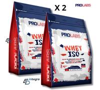PROLABS - Proteine in Polvere WHEY ISO 2 kg x 2 - Whey Isolate Idrolizzate