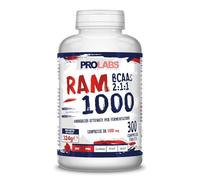 PROLABS RAM 1000 - BCAA 2:1:1 1000 mg per Compressa | Aminoacidi Ramificati | Supporto Muscolare e Recupero | Con Vitamine B1 e B6 | Qualità e Purezza | Vegan | 300 compresse