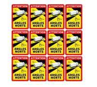 Prolac Adesivi di avvertimento Angles Morts - Angolo morto per camion e roulotte auto etichette autoadesive 25 x 17 cm adesivi camper (camion e roulotte) - 12 pezzi
