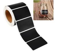 ProLeo 300 etichette adesive per lavagna, per cucina, per barattoli di spezie, marmellate, ecc., 5, 5 x 3, 5 cm (rettangolare, nero)