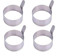 ProLeo - 4 stampi per uova in acciaio INOX, 9 cm, antiaderenti