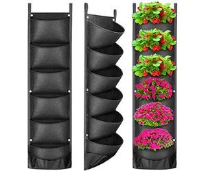 ProLeo Borse verticali per piante, 6 tasche, in feltro, impermeabili e resistenti alle intemperie, per giardino, balcone, ufficio e decorazione della casa