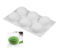 ProLeo Stampo in silicone a spirale rotonda antiaderente,3D cerchio girella silicone sapone stampo fai da te