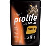 prolife Gatto Dual Fresh Adulto Manzo & Pollo Busta 85 Gr