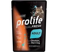 Prolife® 1 x 85 g Prolife Cat Dual Fresh Adult Pollo e Aringa Umido per Gatti