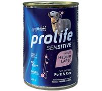 PROLIFE CANE SENSITIVE ADULTO MEDIUM&LARGE MAIALE & RISO LATTINA 400 GR