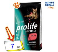 Prolife Lifestyle Gatto Adult Salmone e Riso: 7 Kg