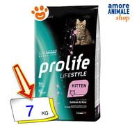 Prolife Cat Lifestyle Kitten Salmone e Riso Cibo Secco Gatti 1,5/7 Kg