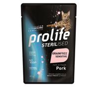 Prolife Cat Sterilised Bustine 85 gr Maiale e patate - confezione da 12 pezzi - Cibo umido per gatti - 1° ORDINE? scegli lo sconto BZR5 / BZR20 + 200 punti fedeltà