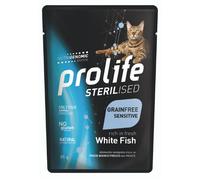 Prolife Cat Sterilised Bustine 85 gr Pesce bianco e patate - confezione da 12 pezzi - Cibo umido per gatti - 1° ORDINE? scegli lo sconto BZR5 / BZR20 + 200 punti fedeltà