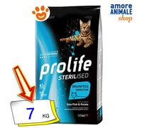 Prolife Cat Grain Free Sensitive Sterilized Sogliola & Patate - 7 kg