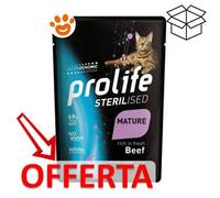 Prolife Cat Sterilised Bustine 85 gr: Mature Manzo