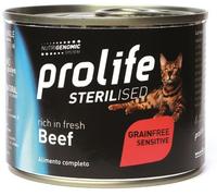 Prolife® Cat Sterilized Grain Free Sensitive Adult Manzo e Patate Umido per Gatti Lattina da 200 g