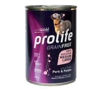 Prolife dog grain free adult pork & potato medium/large 400 g