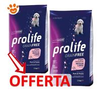 Prolife Grain Free Puppy Sensitive Medium/Large Maiale e patate: 10 Kg