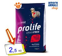 Prolife Dog Grainfree Sensitive Adult Medium Large Manzo e Patate Cani 2,5/10 Kg