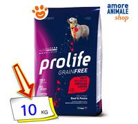 Prolife Dog Grainfree Sensitive Adult Medium Large Manzo e Patate Cani 2,5/10 Kg