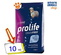 Prolife Grain Free Cane Adult Sensitive Medium/Large Sogliola e Patate 10 kg - Crocchette monoproteiche cane - 1° ORDINE? scegli lo sconto BZR5 / BZR20 + 200 punti fedeltà
