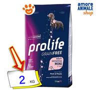 Prolife Dog Grainfree Sensitive Adult Mini Maiale e Patate Cani 600 Gr/2/7 Kg
