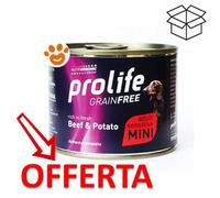 Prolife Dog Grainfree Sensitive Adult Mini Manzo e Patate - Lattina Da 200 Gr - CONFEZIONE RISPARMIO