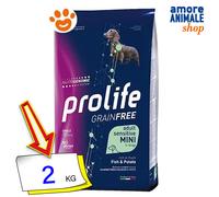 Prolife Dog Grainfree Sensitive Adult Mini Pesce e Patate Cibo Secco Cani 2/7 Kg
