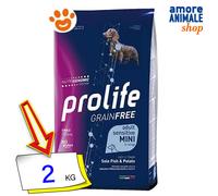 Prolife Dog Grainfree Sensitive Adult Mini Sogliola e Patate Cani 2/7 Kg