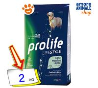Prolife Dog Lifestyle Light Adult Medium Large Merluzzo e Riso Cani 2/12 Kg