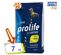 Prolife Dog Sensitive Adult Mini Coniglio e Patate - Prolife Dog Sensitive Adult Mini Coniglio e Patate - Offerta [PREZZO A CONFEZIONE] Quantità Minima 2, Sacco Da 7 Kg
