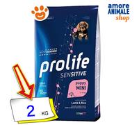 Prolife Dog Sensitive Puppy Mini Agnello e Riso Cibo Secco Cani 600 Gr/2/7 Kg
