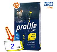 Prolife Dog Smart Adult Mini Pollo e Riso Cibo Secco Cani 600 Gr/2/7 Kg