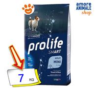 Prolife Dog Smart Adult Mini Trota e Riso - Prolife Dog Smart Adult Mini Trota e Riso - Offerta [PREZZO A CONFEZIONE] Quantità Minima 2, Sacco Da 7 Kg