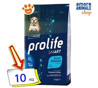 Prolife Dog Smart Puppy Medium Pollo e Riso Cibo Secco Cani 2,5/10 Kg