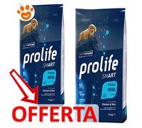 Prolife Dog Smart Puppy Mini Pollo e Riso - Prolife Dog Smart Puppy Mini Pollo e Riso - Offerta [PREZZO A CONFEZIONE] Quantità Minima 2, Sacco Da 7 Kg