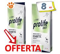 Prolife Dog Veterinary Medium Large Diabetic Sensitive Cibo Secco Cani 2/8 Kg