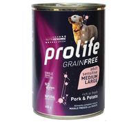 Prolife Grain Free Adult Sensitive Medium/Large Maiale - Set %: 24 x 400 g