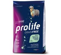 Prolife Grain Free Cane Adult Sensitive Medium/Large Pesce e Patate - 10 kg - Crocchette Monoproteiche Cane - 1° ORDINE? scegli lo sconto BZR5 / BZR20 + 200 punti fedeltà