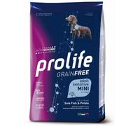 Prolife Grain Free Cane Adult Sensitive Mini Sogliola e Patate - 2 kg - Crocchette Monoproteiche Cane - 1° ORDINE? scegli lo sconto BZR5 / BZR20 + 200 punti fedeltà
