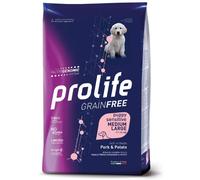 Prolife Dog Grain Free Puppy Sensitive Medium/Large Maiale e Patate - Prolife Dog Grain Free Puppy Sensitive Medium/Large Maiale e Patate - Offerta [PREZZO A CONFEZIONE] Quantità Minima 2, Sacco Da 10
