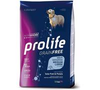 Prolife Grain Free Cane Adult Sensitive Medium/Large Sogliola e Patate: 10 kg