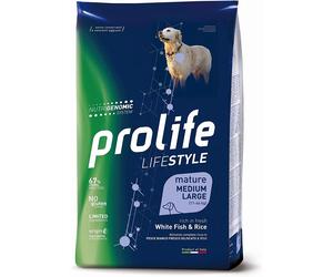 Prolife Life Style Crocchette Per Cani Mature Medium-Large Pesce e Riso 12KG