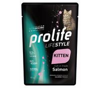 Prolife Lifestyle Cat Kitten 85 gr Salmone - confezione da 12 pezzi - Cibo umido per gatti - 1° ORDINE? scegli lo sconto BZR5 / BZR20 + 200 punti fedeltà